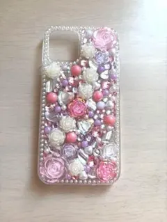 ハンドメイド iPhoneケース ピンク
