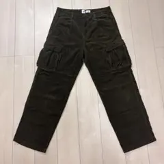 GAP スウェットカーゴパンツ コーデュロイ オリーブ 極太 タック 90s風のサムネイル