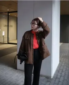 ブルゾン ノーカラージャケット