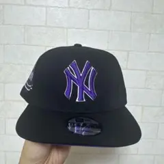MLB ヤンキース 100周年 紫 スナップバック キャップ