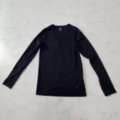 GAP ギャップ ピマコットン Vネック ロンT モダンティー M 黒のサムネイル