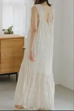 Kastane シアージャガードレースノースリーブワンピース