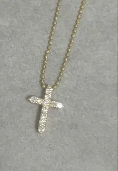 ネックレス K18 十字架 クロス ダイヤ 0.2ct 1.6g - メルカリ