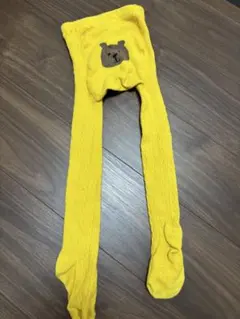 babyGap クマさん タイツ イエロー 4-5yrs