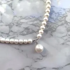 SILVER 淡水真珠 淡水パール ネックレス