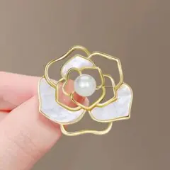 パールブローチ 花 シルバー 卒業式 入学式 フォーマル