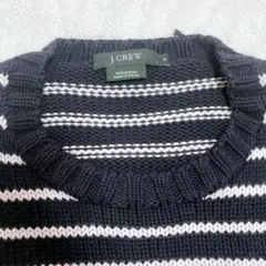 J.CREW ボーダーニット ネイビー　コットン Sサイズ