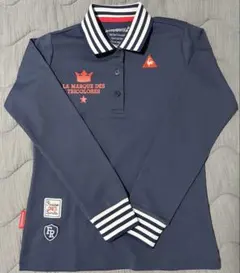 le coq sportif ゴルフ　Mサイズ ネイビー 長袖ポロシャツ