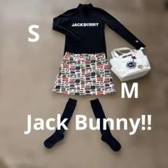 【ジャックバニー 】Jack Bunny!!黒モックネック長袖S✖️総柄スカートM
