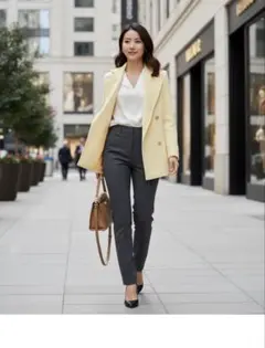 イエローダブルブレストジャケット