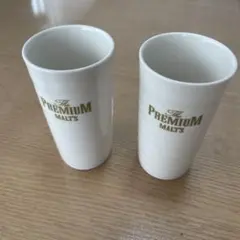 【美品】プレミアムモルツ　陶器製ビアタンブラー 2個セット