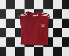【極美品/00s】adidas ロンT 赤 平成レトロ Y2K ストリート