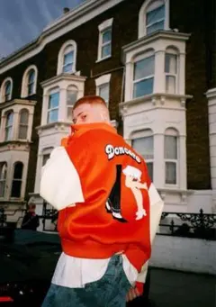 DONCARE スタジャン オレンジ/ホワイト 2021年春夏