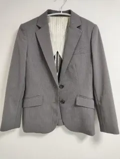 グレー ストライプ ビジネススーツ 上下3点セット