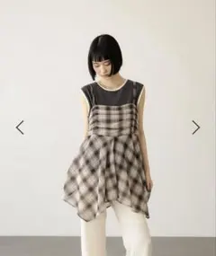LOWRYSFARM チェックキャミチュニックのサムネイル