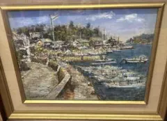黒沢久　クロアジック　油絵　ガラス額縁入り 黒沢久 クロアジック 油絵 ガラス額縁入り - メルカリ