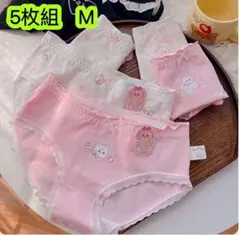 5枚組M 女子高生ショーツ ジュニア 綿100% レディース下着肌着　第291号