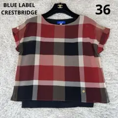 BLUE LABEL CRESTBRIDGE 半袖　シャツ　カットソー　赤　36