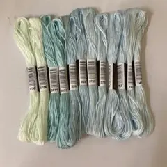 【E1】刺繍糸☆水色系12本セット