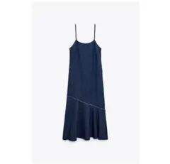 ZARA デニム キャミワンピース M