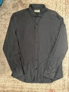 【美品】Calvin Klein ダークグレー 長袖シャツ