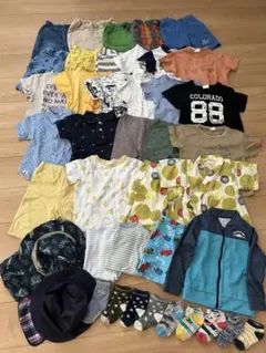男の子100㎝まとめ売り（Tシャツ、短パン、帽子、靴下、インナー、水着、甚兵衛）