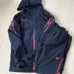 Mizuno トレーニングウェアセット 上XL 下Ｍネイビー/ピンク