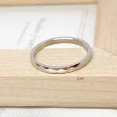 カットリング ステンレスチェーン ステンレス指輪 ピンキーリング シルバー