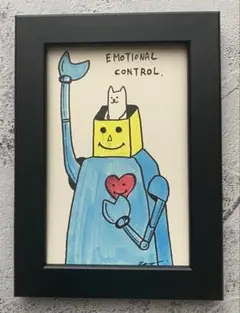 画家 小松砂丘 白雲紅樹 紅葉の山と滝の日本画（額縁付き）