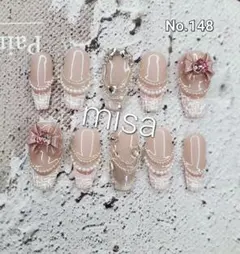 オーダー　量産型　地雷系　韓国　マグネット　フレンチ　冬ネイル　ネイルチップ