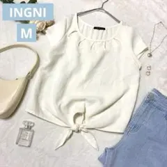 INGNI イング 半袖Tシャツ 前結び カットソー 白 ホワイトM