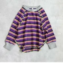 マーキーズ　先染ボーダーワッフルメローカットソー　120 カットソー 長袖