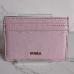 可愛い　FURLA ピンク レザー カードケース