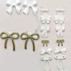 【残り1点】ネイルパーツ　水色リボン　ゴールド　亀　ブルー　夏