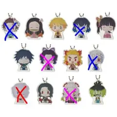 鬼滅の刃　一番くじ　ちょこのっこアクリッツキーホルダー7個セット