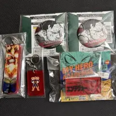 【未使用・未開封】ヒロアカ　エンデヴァー　キーホルダー・缶バッジ5点セット