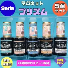 【新製品】プリズム　マグネット　ジェルネイル　5色　春夏　セリア