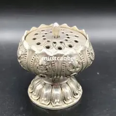 源右衛門 染付鶏図香炉※金属製透かし蓋及び香砂付【新品-未使用