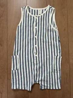 H&M ストライプ柄オーバーオール