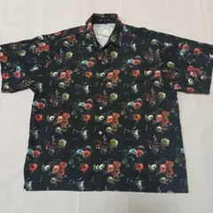 NO ID. ノーアイディー 美品！ 総柄シャツ 花柄 ブラック サイズ1のサムネイル