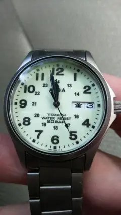 SEIKO ALBA アルバ ミリタリー チタン製 廃盤品 稼働品