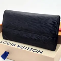 ヴィトン 長財布 エピ ポルトフォイユ サラ 6枚 A75 ブラック