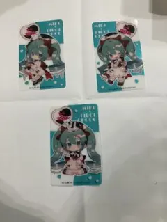 初音ミク　チロルチョコ　第二弾　クリアカード　3種