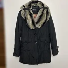 ファー付きロングコート