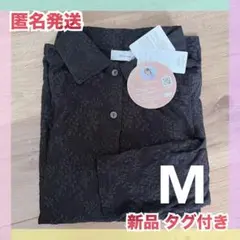 新品 M レースシャツ tal. by yumi. 長袖 ブラック　しまむら