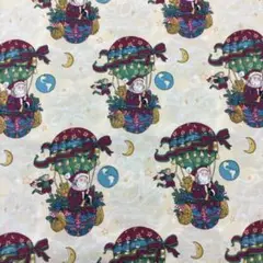 USAコットンSanta'sVoyage生地1ｍクリスマス生地 サンタボヤージュ