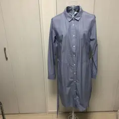 ユニクロのシャツワンピブルー系