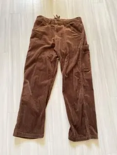 GU ブラウン コーデュロイ ワークパンツ