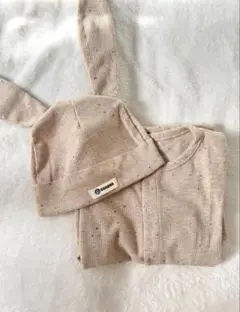 BBAMMA ロンパース 帽子セット 80cm ベージュのサムネイル