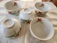 お湯のみ5客セット未使用に近い(箱なし)